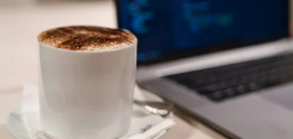 Laptop and coffee: telework and smart working in Albania